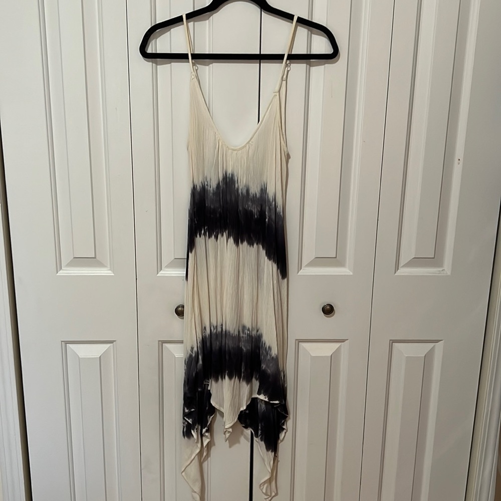 Mona B Linen-Like Tie Dye Beach Dress